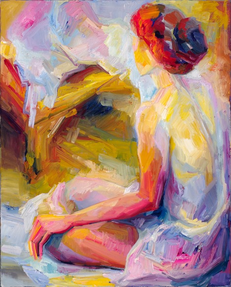 Redhead bathing (after Henri Tolouse-Lautrec) (4) (Artificial light)