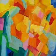 A study in happiness (orange dahlias) 